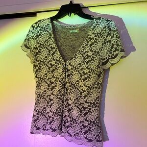 Lace button up blouse